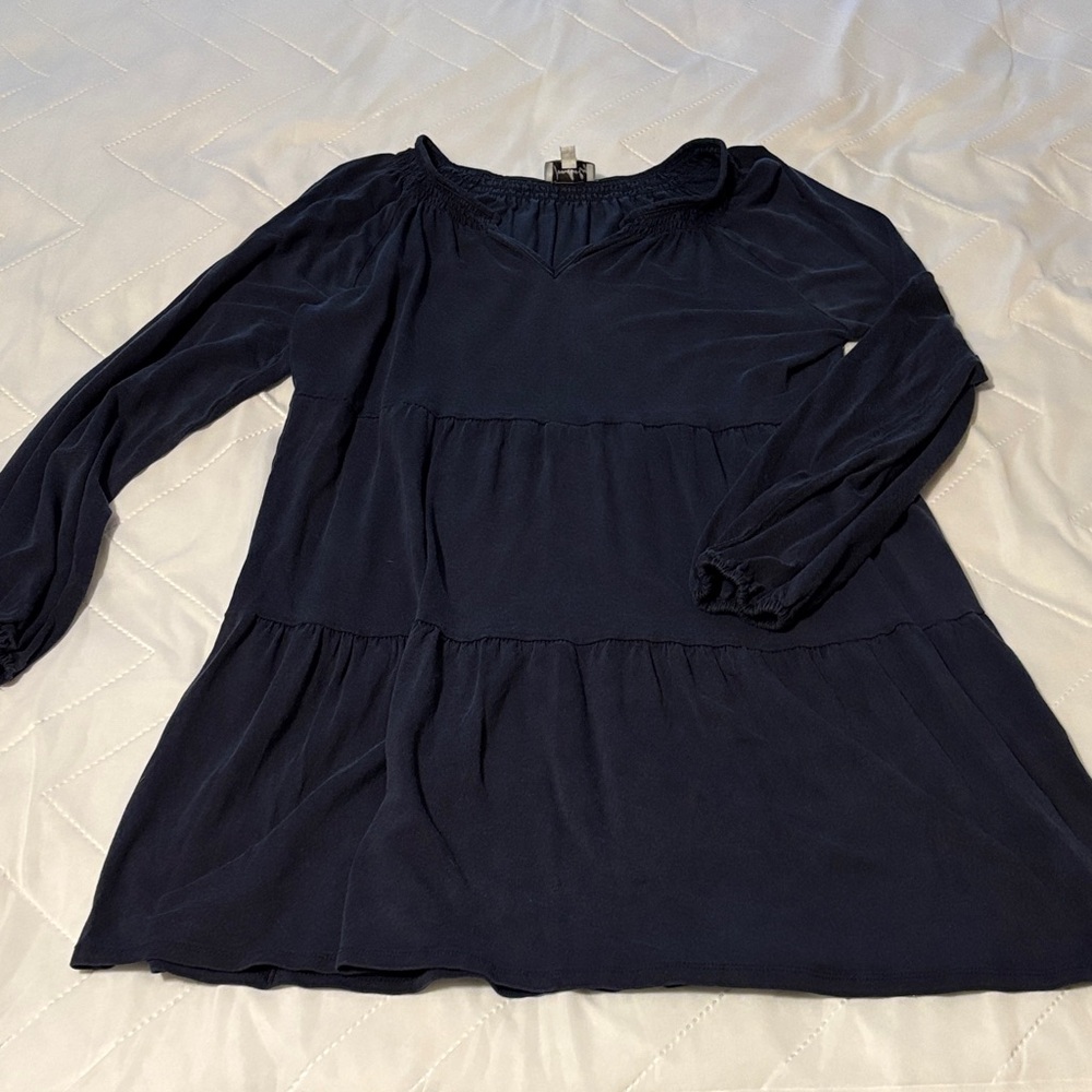 Wonderly Midnight Blue Long Sleeve Dress